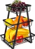 Vilde | Cesto per la frutta - Nero - 3 livelli - Stoccaggio Anteprima dell’immagine prodotto 1