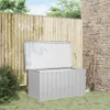 vidaXL Gartenbox Grau 129x67x65 cm Produktbild-Vorschau 1