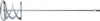 A silver mixing paddle with a threaded end against a white background. Produktbild-Vorschau