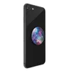 A black smartphone with a PopSocket attached to the back. The PopSocket has a blue nebula design. Náhled obrázku produktu