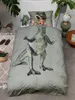 SNURK Bio-Baumwoll-Bettwäsche-Garnitur Dino Jurassic Green Produktbild-Vorschau 3