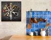 Wanduhr Glas 30x30cm Uhr Glasbild Gewürze Küche Kräuter Produktbild-Vorschau 3