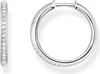 Thomas Sabo CR673-051-14 Silber-Creolen Ohrringe Weiße Produktbild-Vorschau 1
