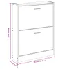 vidaXL Botník hnedý dubový vzhľad 59x17x81 cm materiál na Náhľad obrázku produktu 15
