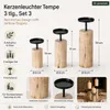 Boltze | Kerzenständer Tempe | 3-teiliges Set | Holz-Metall Produktbild-Vorschau 7