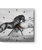 Wanduhr - Quadrat - Glasuhr - Pferde Tiere Galopp Wiese - Produktbild-Vorschau 1