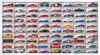 A display case filled with many small toy cars. Náhľad obrázku produktu