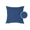 Kissenbezug 40x40 cm blau Struktur Leinenoptik Kissenhülle Produktbild-Vorschau 2