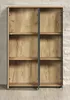 Highboard "Avila" grau und Eiche Vitrine 90 x 132 cm mit Produktbild-Vorschau 9