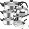 Kochtopfset - 11-Teilig - Edelstahl - Induktionsgeeignet - Produktbild-Vorschau 3
