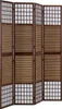 Paravent bois en brun bambou 4 pièces cloison protection Voir les images du produit 4