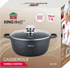 The image shows the packaging of a Kinghoff casserole pot, featuring a picture of the pot and marketing information. Voir les images du produit