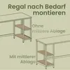 VASAGLE Computertisch Schreibtisch mit 2 Regale 120 x 75 x Produktbild-Vorschau 6