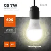LED žárovka LED2B patice E27 GS 7W Teplá bílá 3000K 600lm Náhled obrázku produktu 6