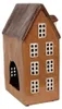 Clayre & Eef theelichthouder Haus, 17x11x24 cm, bruin, Productafbeelding-voorbeeld 4
