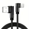 iPhone Schnell Ladekabel 3 meter Nylon Datenkabel 90° Produktbild-Vorschau 3