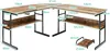 COSTWAY L-förmiger Schreibtisch, Eckschreibtisch aus Holz Produktbild-Vorschau 7