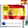 MONZANA® Fahnenmast Aluminium Teleskop 630cm Bodenhülse Produktbild-Vorschau 1
