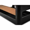 Close-up view of a black storage box with a wooden insert. Produktbild-Vorschau