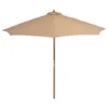 vidaXL Sonnenschirm mit Holz-Mast 300 cm Taupe Produktbild-Vorschau 1