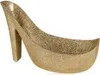 A glittery gold high-heeled shoe shaped soap dish. Produktbild-Vorschau
