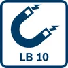 A graphic of a horseshoe magnet with lightning bolts emanating from its poles, and the text 'LB 10' below it, all within a blue border. Náhľad obrázku produktu