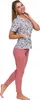 Zweiteiliges Damen-Pyjama-Set mit Blumen und langer Hose Produktbild-Vorschau 2