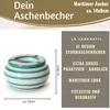LS-LebenStil XL Sturm-Aschenbecher 14x9cm Maritim Türkis Produktbild-Vorschau 3