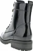 A black patent leather boot shown from the side. Náhled obrázku produktu