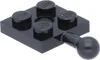 A black LEGO brick with a ball joint attachment. Podgląd zdjęcia produktu