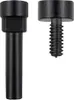 Two black metal repair parts for headphones. Produktbild-Vorschau