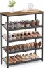 A multi-tiered shoe rack filled with shoes, placed on a white background. Produktbild-Vorschau