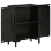 vidaXL Sideboard Schwarz 55x30x77 cm Massivholz Mango und Produktbild-Vorschau 3