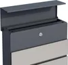 Toboli Briefkasten V64 Anthrazit und Edelstahl 410 x 130 x Produktbild-Vorschau 9