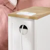 SoBuy Noční stolek Úložný nábytek s zásuvkou Bílý Moderní Náhled obrázku produktu 6