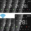 A collage of digital thermostats displaying temperature and time. Podgląd zdjęcia produktu
