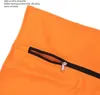 A close-up of an orange fabric with a black zipper pocket. Produktbild-Vorschau