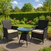 CLP Gartenmöbel-Set Fireda, 3-teilig dunkelbraun Produktbild-Vorschau 3