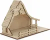 Weihnachtskrippe, Holzbausatz ohne Krippenfiguren Produktbild-Vorschau 2