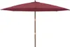 vidaXL Slunečník s dřevěným stožárem Bordeaux Red 400x273 Náhled obrázku produktu 3