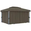 vidaXL Paviljoen met gordijnen en LED-lichtketting, 4x3 Productafbeelding-voorbeeld 15