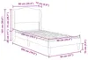 vidaXL Bedframe met hoofdeinde, roze, 90 x 200 cm, fluweel Productafbeelding-voorbeeld 8