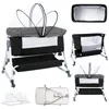 2 in 1 Beistellbett Babywiege Reisebett,Babybetten bis 25 Produktbild-Vorschau 2