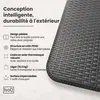 IvoQ Table Pliante – 180 cm – Aspect Rotin – Noir – Table Voir les images du produit 4