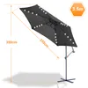 Parasol avec éclairage LED Parasol déporté 350 cm Parasol Voir les images du produit 2