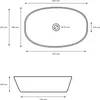 LuxeBath Waschbecken Aufsatzwaschbecken Oval, 60,5x38x14 Produktbild-Vorschau 7