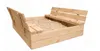 Sandkasten mit Sitzbank 120 x 120 cm, Dach, Naturholz, Produktbild-Vorschau 2