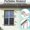 LARS360 Edelstahl Balkongeländer für Fenster 184*90cm – Produktbild-Vorschau 7