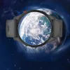A smartwatch with the Earth displayed on its screen, set against a backdrop of space and a larger Earth. Náhľad obrázku produktu