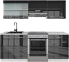 Cuisine Vicco R-Line Anthracite brillant/blanc 200cm PT Voir les images du produit 1